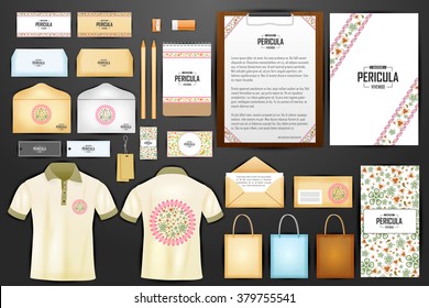 easy to edit vector illustration of identity branding mockup for business