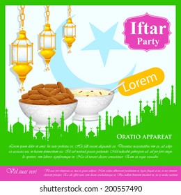 easy to edit vector illustration of Iftar Party background