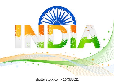 easy to edit vector illustration of India Background