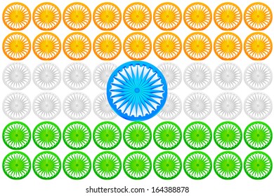 easy to edit vector illustration of India Background with Ashok Chakkra