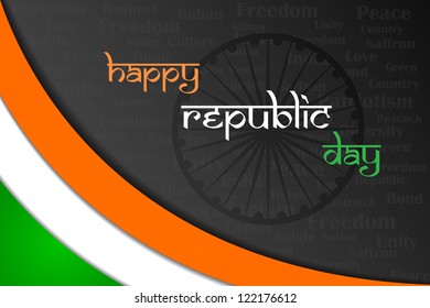 easy to edit vector illustration of Indian Republic Day