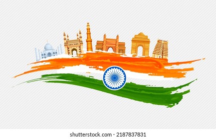 Easy Edit Vector Illustration Indian Flag Stock Vector (Royalty Free ...