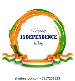 easy to edit vector illustration of Indian Flag on Happy Independence Day of India background