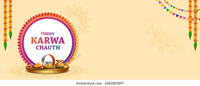 fácil de editar ilustração vetorial do fundo do festival indiano Karva Chauth celebrado por mulheres hindus