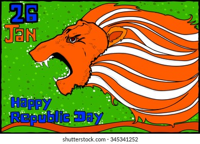 easy to edit vector illustration of Indian Republic Day celebration background