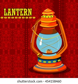 easy to edit vector illustration of Indian Lantern representing colorful India