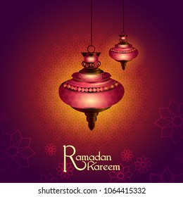 easy to edit vector illustration of Islamic celebration background with text Ramadan Kareem