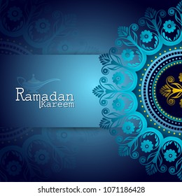 easy to edit vector illustration of Islamic celebration background with text Ramadan Kareem