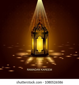 easy to edit vector illustration of Islamic celebration background with text Ramadan Kareem