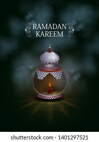 easy to edit vector illustration of Islamic celebration background with text Ramadan Kareem