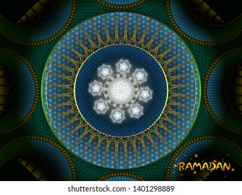 easy to edit vector illustration of Islamic celebration background with text Ramadan Kareem