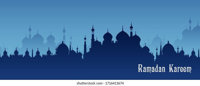 easy to edit vector illustration of Islamic celebration background with text Ramadan Kareem