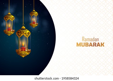 easy to edit vector illustration of Islamic celebration background with text Ramadan Kareem