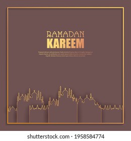 easy to edit vector illustration of Islamic celebration background with text Ramadan Kareem