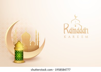 easy to edit vector illustration of Islamic celebration background with text Ramadan Kareem