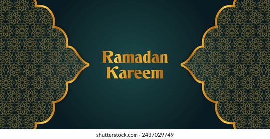 Leicht zu bearbeiten Vektor-Illustration der islamischen Feier Hintergrund mit Text Ramadan Kareem