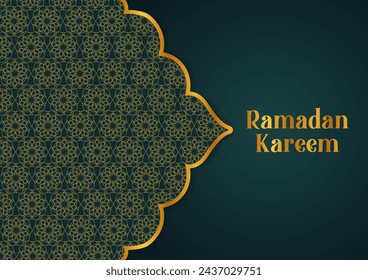 easy to edit vector illustration of Islamic celebration background with text Ramadan Kareem