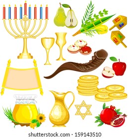 easy to edit vector illustration of Israel Festival Object