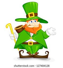 easy to edit vector illustration of Leprachun on Saint Patrick's Day