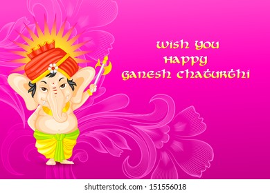 easy to edit vector illustration of Lord Ganesha