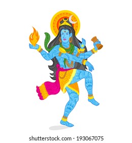 easy to edit vector illustration of Lord Shiva