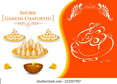 easy to edit vector illustration of Lord Ganesha for Shubh Ganesh Chaturthi (Happy Ganesh Chaturthi)