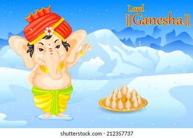 easy to edit vector illustration of Lord Ganesha