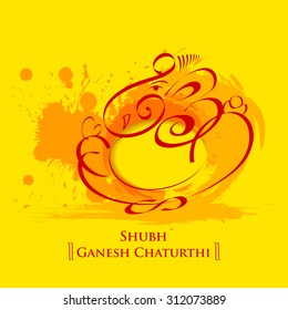 easy to edit vector illustration of Lord Ganesha for Happy Ganesh Chaturthi