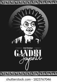 easy to edit vector illustration of Mahatma Gandhi popularly know as Bapu or Father of Nation, a freedom fighter and national hero of India for 2nd October Gandhi Jayanti background