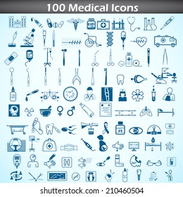 easy to edit vector illustration of medical icon set