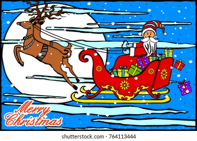 easy to edit vector illustration of Merry Christmas and Happy New Year Holiday greetings background
