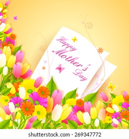 easy to edit vector illustration of Mother's Day Background