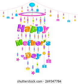 easy to edit vector illustration of Mother's Day Background
