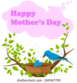 easy to edit vector illustration of Mother's Day Background