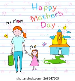 easy to edit vector illustration Mother's Day Background