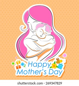easy to edit vector illustration of Mother's Day Background