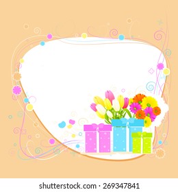 easy to edit vector illustration of Mother's Day Background