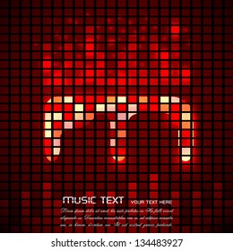 easy to edit vector illustration of music design for background