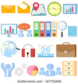 easy to edit vector illustration of Office Object collection