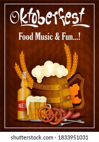fácil de editar ilustración vectorial del festival festivo Oktoberfest fondo de bienvenida de Alemania