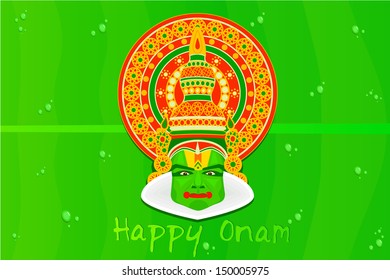 easy to edit vector illustration of Onam greetings