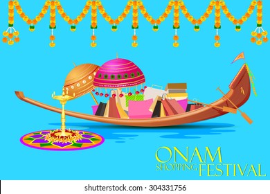 easy to edit vector illustration of Onam Sale and promotion offer