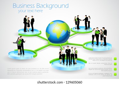 easy to edit vector illustration of organisation tree with different hierarchy level