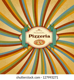 easy to edit vector illustration of pizza menu design