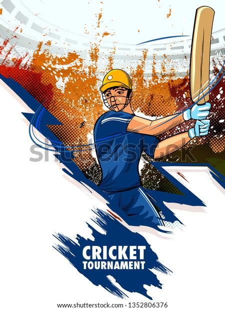 Easy Edit Vector Illustration Player Batsman Stock Vector Royalty Free 1352806376 Shutterstock 1819