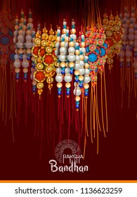 easy to edit vector illustration of Rakhi background for Indian festival Raksha bandhan celebration