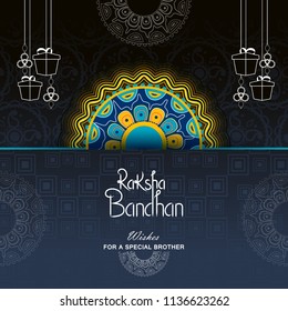 easy to edit vector illustration of Rakhi background for Indian festival Raksha bandhan celebration