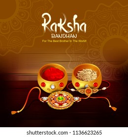 easy to edit vector illustration of Rakhi background for Indian festival Raksha bandhan celebration