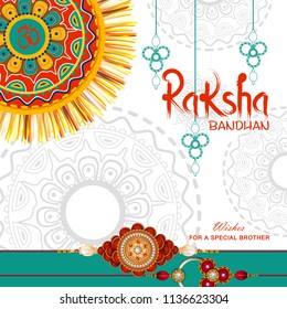 easy to edit vector illustration of Rakhi background for Indian festival Raksha bandhan celebration