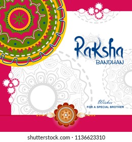 easy to edit vector illustration of Rakhi background for Indian festival Raksha bandhan celebration